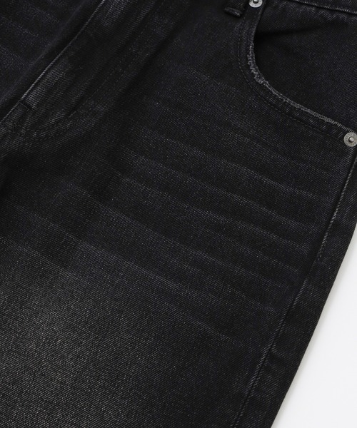 X-girl（エックスガール）の「FACE PATCH LOOSE FIT STRAIGHT PANTS（デニムパンツ・レディース・ブラック/インディゴブルー・S/M/XS）」の9枚目の写真