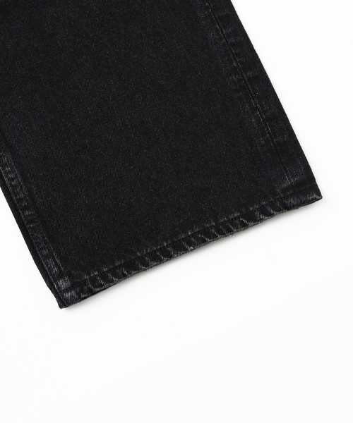 X-girl（エックスガール）の「FACE PATCH LOOSE FIT STRAIGHT PANTS（デニムパンツ・レディース・ブラック/インディゴブルー・S/M/XS）」の12枚目の写真