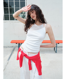 Halter Layered Sleeveless Top White