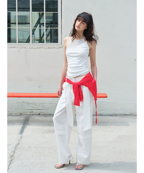 ETMON（エトモン）の「Halter Layered Sleeveless Top White（Tシャツ/カットソー・レディース・その他・FREE）」の2枚目の写真