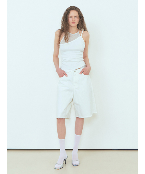 ETMON（エトモン）の「Halter Layered Sleeveless Top White（Tシャツ/カットソー・レディース・その他・FREE）」の3枚目の写真