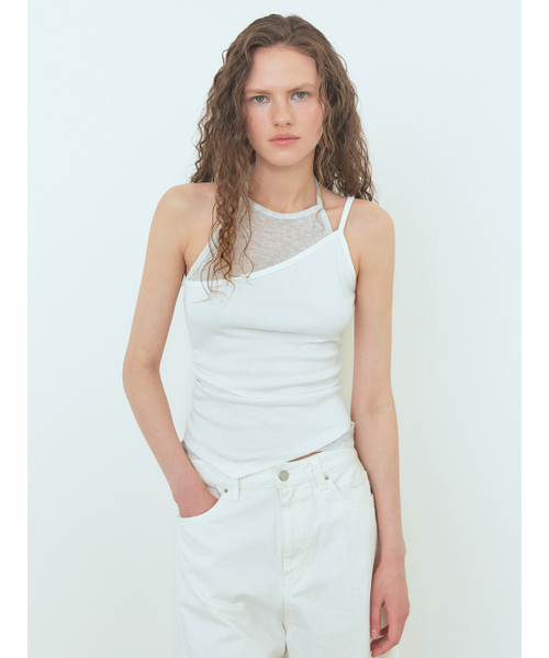 ETMON（エトモン）の「Halter Layered Sleeveless Top White（Tシャツ/カットソー・レディース・その他・FREE）」の5枚目の写真