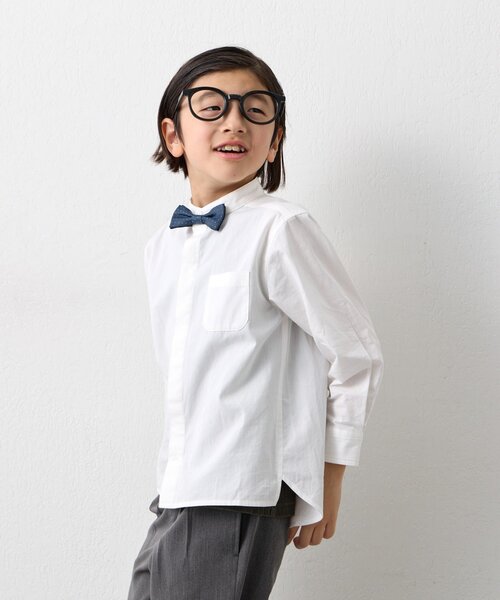 CIAOPANIC TYPY（チャオパニックティピー）の「【KIDS】【フォーマル・セレモニー】洗える 蝶ネクタイ付きシャツセット（シャツ/ブラウス・キッズ・ホワイト・SMALL/MEDIUM）」の7枚目の写真