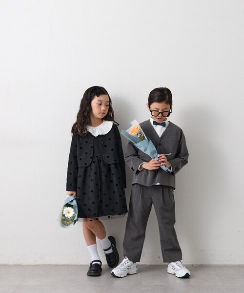 CIAOPANIC TYPY（チャオパニックティピー）の「【KIDS】【フォーマル・セレモニー】洗える 蝶ネクタイ付きシャツセット（シャツ/ブラウス・キッズ・ホワイト・SMALL/MEDIUM）」の13枚目の写真