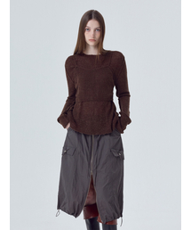 Alpaca Knit Bustier SET, Brown