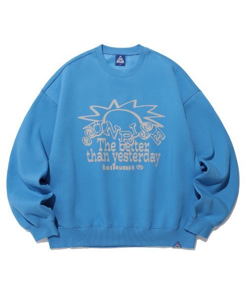 ISTKUNST(イストクンスト)の「SUNRISE BTY SWEATSHIRTS_BLUE(IK2DFMM446A)(スウェット・レディース・ブルー・L/M/S)」の1枚目の写真
