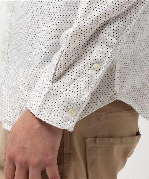 ikka（イッカ）の「MIXアムンゼンドットレギュラーシャツ（シャツ/ブラウス・メンズ・スモークグレー/ネイビー/ホワイト・MEDIUM/SMALL/LARGE/X-LARGE）」の7枚目の写真