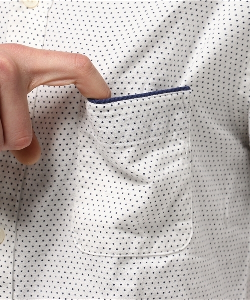 ikka（イッカ）の「MIXアムンゼンドットレギュラーシャツ（シャツ/ブラウス・メンズ・スモークグレー/ネイビー/ホワイト・MEDIUM/SMALL/LARGE/X-LARGE）」の8枚目の写真