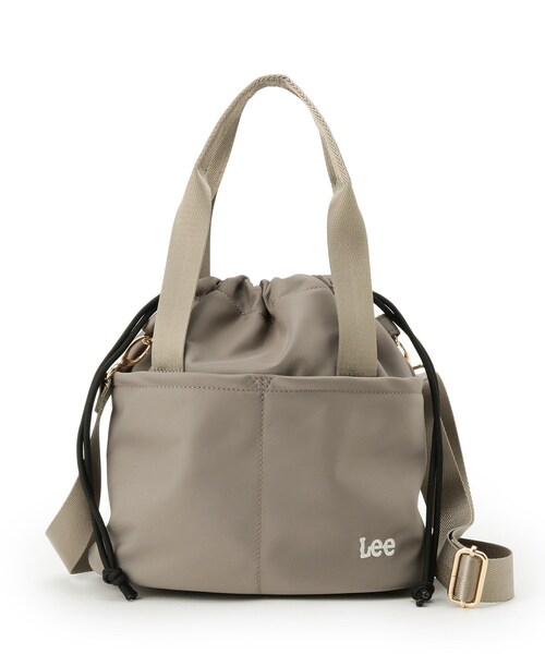 Lee(リー)の「【Lee別注/撥水】巾着ショルダーバッグ(ショルダーバッグ・レディース・グレー/ブラック/ナチュラル/ピンク系/アイボリー系7/ピンク系1・00)」の22枚目の写真