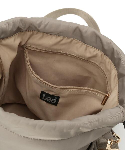 Lee(リー)の「【Lee別注/撥水】巾着ショルダーバッグ(ショルダーバッグ・レディース・グレー/ブラック/ナチュラル/ピンク系/アイボリー系7/ピンク系1・00)」の12枚目の写真