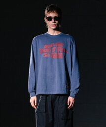 Big Union（ ）の「ピグメントスリーブTシャツ / ブルー（Tシャツ/カットソー）」
