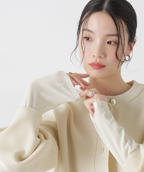 NANO universe（ナノユニバース）の「スラブシアーロングスリーブTシャツ（Tシャツ/カットソー・レディース・ブラック/グレー/ホワイト・FREE）」の2枚目の写真