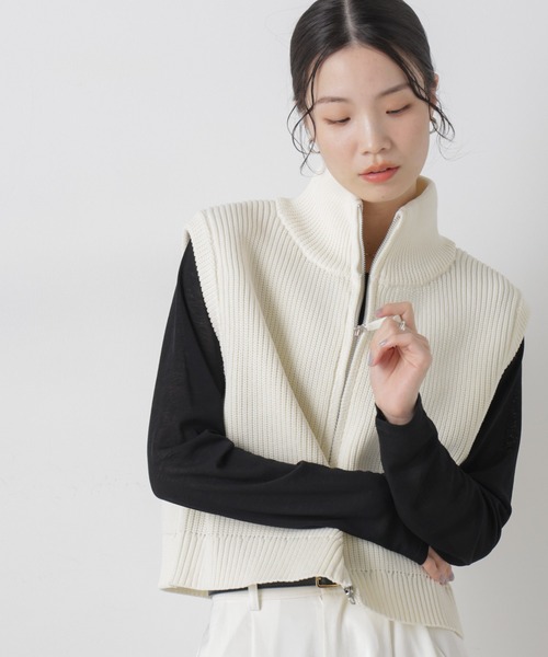 NANO universe（ナノユニバース）の「スラブシアーロングスリーブTシャツ（Tシャツ/カットソー・レディース・ブラック/グレー/ホワイト・FREE）」の9枚目の写真