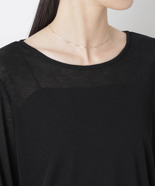 NANO universe（ナノユニバース）の「スラブシアーロングスリーブTシャツ（Tシャツ/カットソー・レディース・ブラック/グレー/ホワイト・FREE）」の20枚目の写真