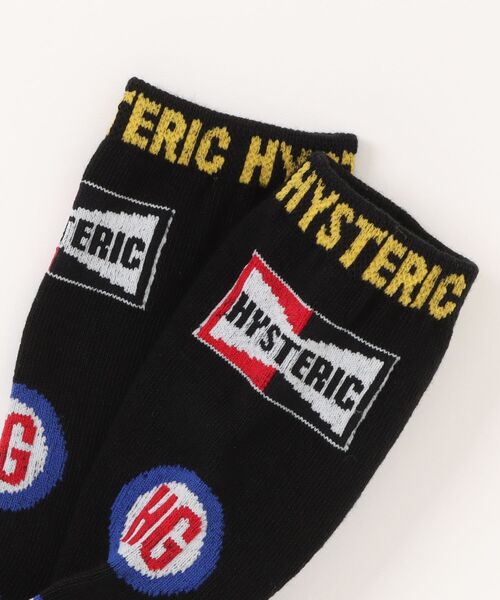 HYSTERIC MINI（ヒステリックミニ）の「HYSTERIC LOGO ソックス（ソックス/靴下・キッズ・ブラック/ホワイト/ライム・16/19/22/13）」の4枚目の写真