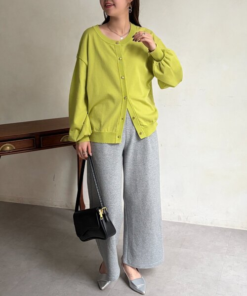 Chez toi（シェトワ）の「ニュアンスゴールドボタンカーディガン（カーディガン/ボレロ・レディース・ブルー/ブラック/アイボリー/ライム・FREE）」の18枚目の写真