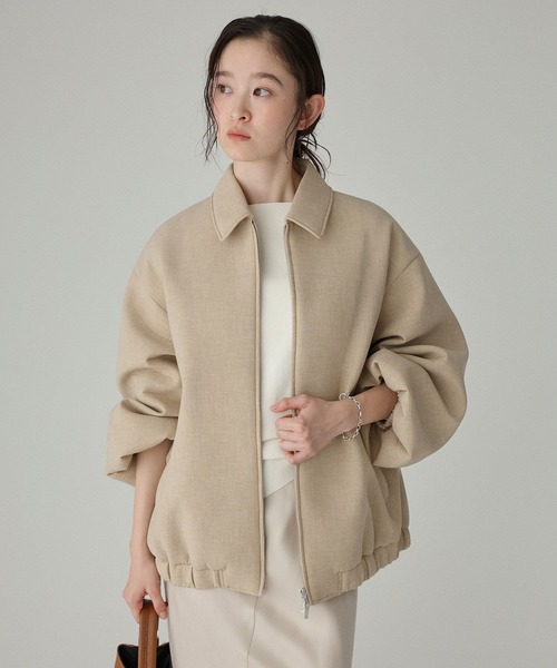 BABYLONE（バビロン）の「ライトボンディングブルゾン（ブルゾン・レディース・ベージュ/チャコール・フリー）」の2枚目の写真