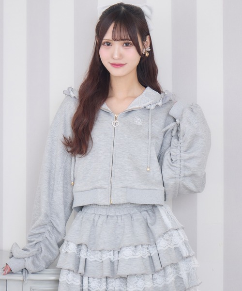 セットアップ対応】フードフリルパーカー（パーカー）｜couture BY