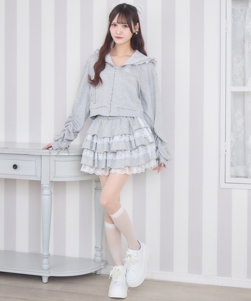 セットアップ対応】フードフリルパーカー（パーカー）｜couture BY