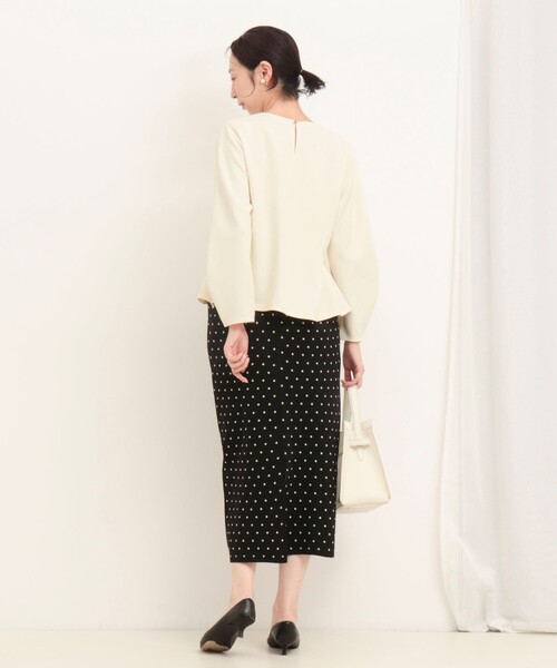 MICO COULIER（ミコクリエ）の「《セットアップ対応》サンディカットジョーゼットブラウス（シャツ/ブラウス・レディース・ネイビー/オフホワイト・38）」の9枚目の写真