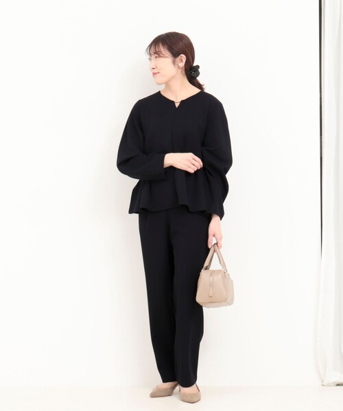 MICO COULIER（ミコクリエ）の「《セットアップ対応》サンディカットジョーゼットブラウス（シャツ/ブラウス・レディース・ネイビー/オフホワイト・38）」の11枚目の写真