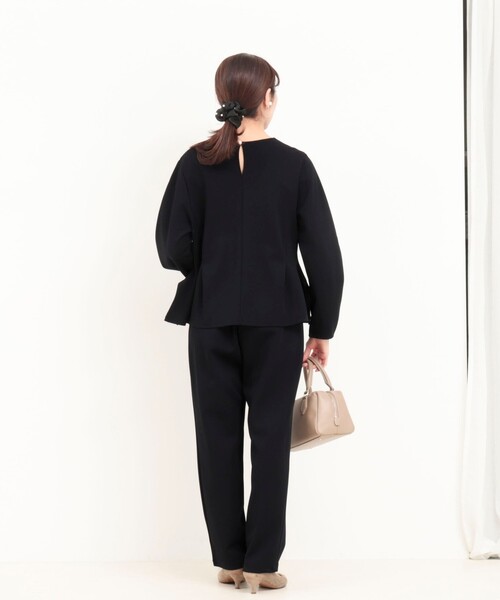 MICO COULIER（ミコクリエ）の「《セットアップ対応》サンディカットジョーゼットブラウス（シャツ/ブラウス・レディース・ネイビー/オフホワイト・38）」の14枚目の写真