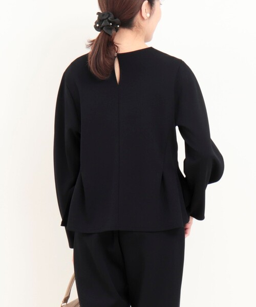 MICO COULIER（ミコクリエ）の「《セットアップ対応》サンディカットジョーゼットブラウス（シャツ/ブラウス・レディース・ネイビー/オフホワイト・38）」の15枚目の写真