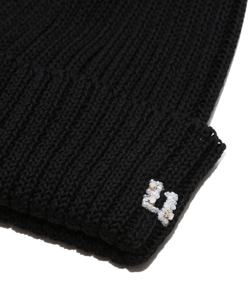 UNDERCOVER（アンダーカバー）の「UC1F1H04-1（ニットキャップ/ビーニー・レディース・ブラック/グレイッシュベージュ・FREE）」の4枚目の写真