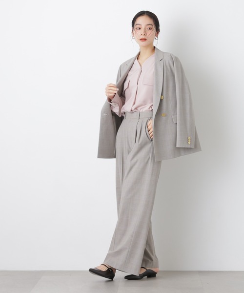 NANO universe（ナノユニバース）の「スキッパーポケットブラウス（シャツ/ブラウス・レディース・ピンクベージュ/オフホワイト/ネイビー・M/S）」の18枚目の写真