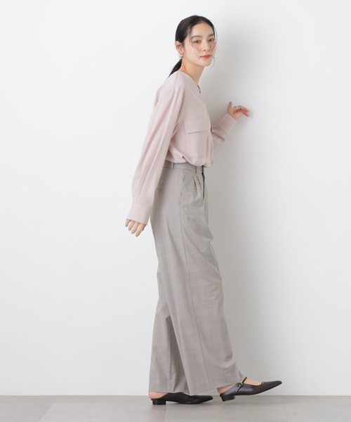 NANO universe（ナノユニバース）の「スキッパーポケットブラウス（シャツ/ブラウス・レディース・ピンクベージュ/オフホワイト/ネイビー・M/S）」の16枚目の写真