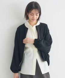 【KATHARINE ROSS】【接触冷感/UV/通気性】ウォッシャブルZIPドルマンブルゾン