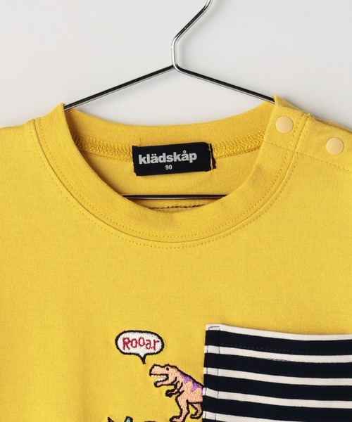 kladskap（クレードスコープ）の「恐竜長袖Tシャツ（Tシャツ/カットソー・キッズ・マスタード・100cm/120cm/110cm）」の4枚目の写真
