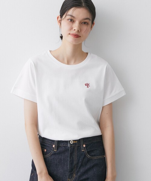 Dessin(デッサン)の「【洗える】半袖ボックスシルエットカットソー(Tシャツ/カットソー・レディース・チャコール/ホワイト系/ネイビー系2・00/01/02/03)」の19枚目の写真