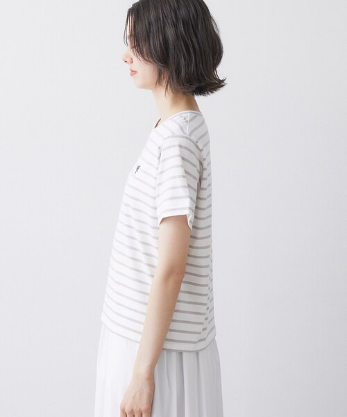 Dessin(デッサン)の「【洗える】半袖ボックスシルエットカットソー(Tシャツ/カットソー・レディース・チャコール/ホワイト系/ネイビー系2・00/01/02/03)」の13枚目の写真