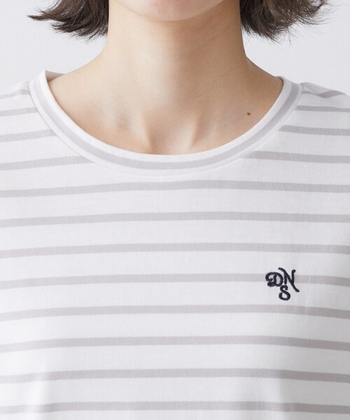 Dessin(デッサン)の「【洗える】半袖ボックスシルエットカットソー(Tシャツ/カットソー・レディース・チャコール/ホワイト系/ネイビー系2・00/01/02/03)」の15枚目の写真