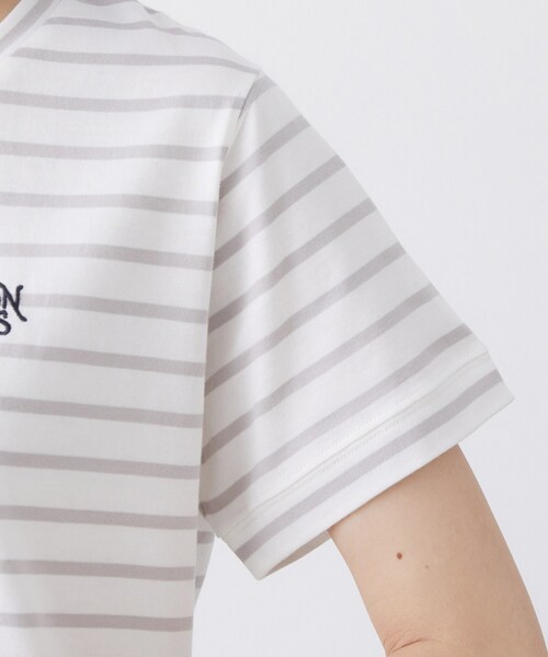 Dessin(デッサン)の「【洗える】半袖ボックスシルエットカットソー(Tシャツ/カットソー・レディース・チャコール/ホワイト系/ネイビー系2・00/01/02/03)」の16枚目の写真
