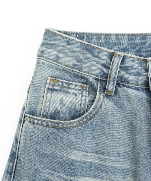 ANAP(アナップ)の「ウィンテージ加工 バック カーゴポケット ワイド デニム パンツ(デニムパンツ・レディース・ブラック/ブルー・S/M)」の17枚目の写真