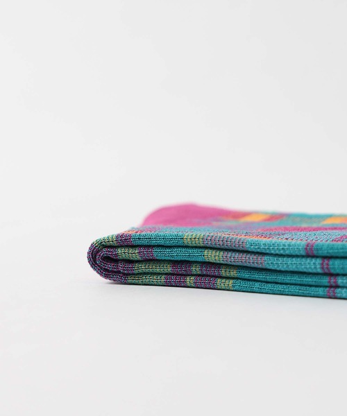 POLO RALPH LAUREN（ポロ ラルフ ローレン）の「POLO RALPH LAUREN SPRING PLAID クルーソックス 03207261（ソックス/靴下・レディース・パープル系その他/コバルトブルー/マルーン・23-25cm）」の7枚目の写真