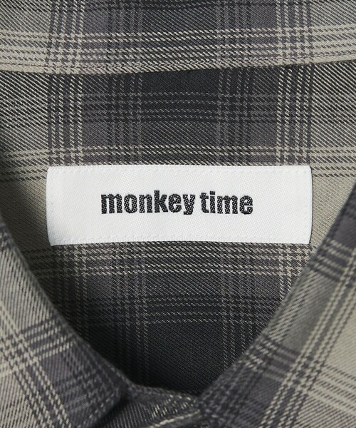 MONKEY TIME（モンキータイム）の「コットン クロップド シャツ（シャツ/ブラウス・メンズ・ブラック/ネイビー/ターコイズブルー・L/M/S/XL）」の10枚目の写真