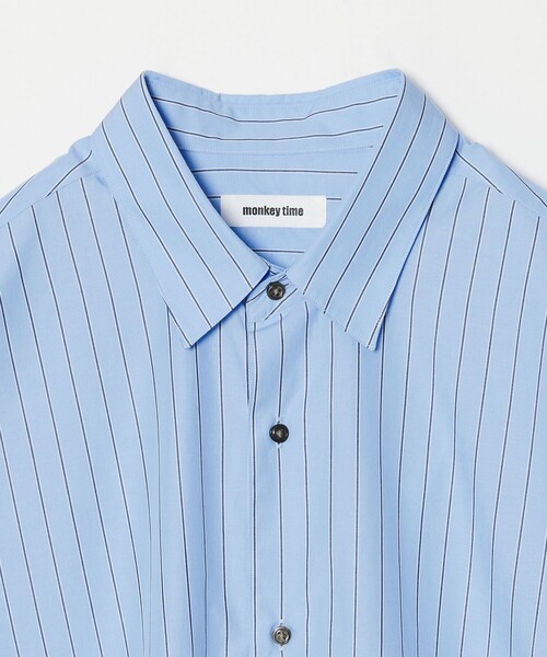 MONKEY TIME（モンキータイム）の「コットン クロップド シャツ（シャツ/ブラウス・メンズ・ブラック/ネイビー/ターコイズブルー・L/M/S/XL）」の12枚目の写真