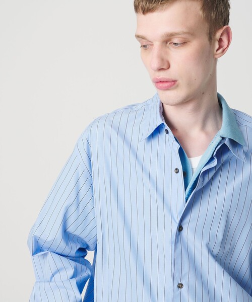 MONKEY TIME（モンキータイム）の「コットン クロップド シャツ（シャツ/ブラウス・メンズ・ブラック/ネイビー/ターコイズブルー・L/M/S/XL）」の18枚目の写真