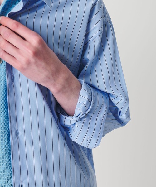 MONKEY TIME（モンキータイム）の「コットン クロップド シャツ（シャツ/ブラウス・メンズ・ブラック/ネイビー/ターコイズブルー・L/M/S/XL）」の19枚目の写真