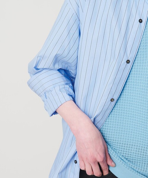 MONKEY TIME（モンキータイム）の「コットン クロップド シャツ（シャツ/ブラウス・メンズ・ブラック/ネイビー/ターコイズブルー・L/M/S/XL）」の20枚目の写真