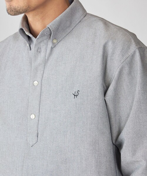 SHIPS(シップス)の「【WEB限定】SHIPS: 防シワ・吸水速乾 Drymix(R) プルオーバー ボダンダウン シャツ(ビジネスシャツ・メンズ・ネイビー/ホワイト/グレー/ライトブルー・MEDIUM/SMALL/XX-LARGE/X-LARGE/LARGE)」の3枚目の写真
