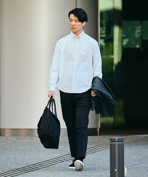SHIPS(シップス)の「【WEB限定】SHIPS: 防シワ・吸水速乾 Drymix(R) プルオーバー ボダンダウン シャツ(ビジネスシャツ・メンズ・ネイビー/ホワイト/グレー/ライトブルー・MEDIUM/SMALL/XX-LARGE/X-LARGE/LARGE)」の13枚目の写真