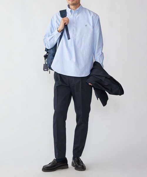 SHIPS(シップス)の「【WEB限定】SHIPS: 防シワ・吸水速乾 Drymix(R) プルオーバー ボダンダウン シャツ(ビジネスシャツ・メンズ・ネイビー/ホワイト/グレー/ライトブルー・MEDIUM/SMALL/XX-LARGE/X-LARGE/LARGE)」の16枚目の写真