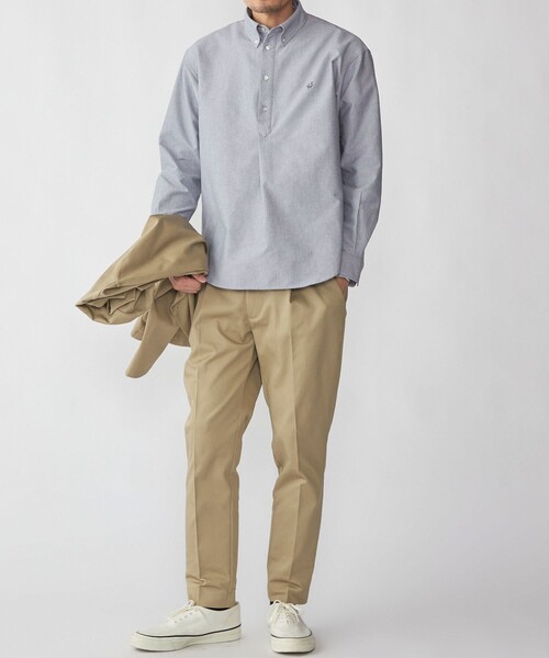 SHIPS(シップス)の「【WEB限定】SHIPS: 防シワ・吸水速乾 Drymix(R) プルオーバー ボダンダウン シャツ(ビジネスシャツ・メンズ・ネイビー/ホワイト/グレー/ライトブルー・MEDIUM/SMALL/XX-LARGE/X-LARGE/LARGE)」の18枚目の写真