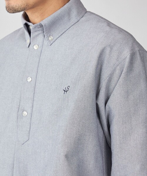 SHIPS(シップス)の「【WEB限定】SHIPS: 防シワ・吸水速乾 Drymix(R) プルオーバー ボダンダウン シャツ(ビジネスシャツ・メンズ・ネイビー/ホワイト/グレー/ライトブルー・MEDIUM/SMALL/XX-LARGE/X-LARGE/LARGE)」の8枚目の写真