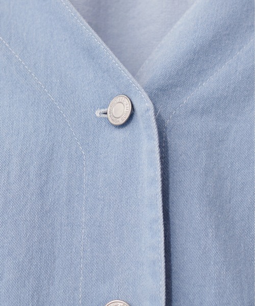 natural couture(ナチュラルクチュール)の「ストレッチデニムベルト付きワンピース(ワンピース・レディース・ブルー/サックスブルー・FREE)」の16枚目の写真