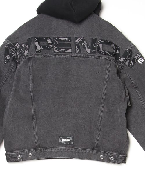 AAPE BY A BATHING APE（エーエイプバイアベイシングエイプ）の「AAPE NOW DENIM JACKET(detachable)（デニムジャケット・メンズ・ライトブラック・MEDIUM/LARGE/SMALL/X-LARGE）」の7枚目の写真